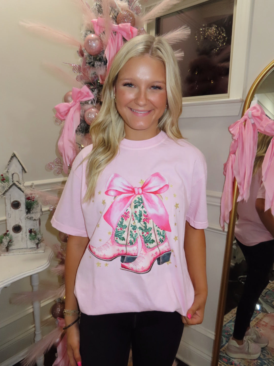 Christmas cowgirl T shirt