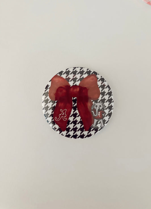 crimson bow pin