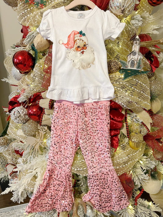 Kids pink Santa outfit