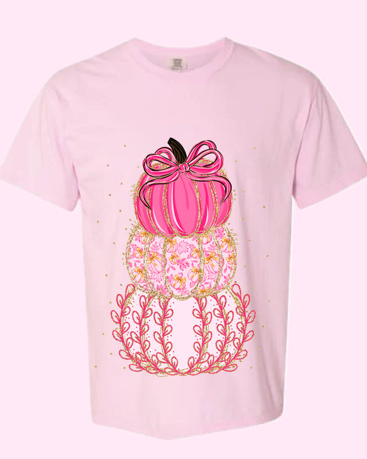 Pink pumpkin tee