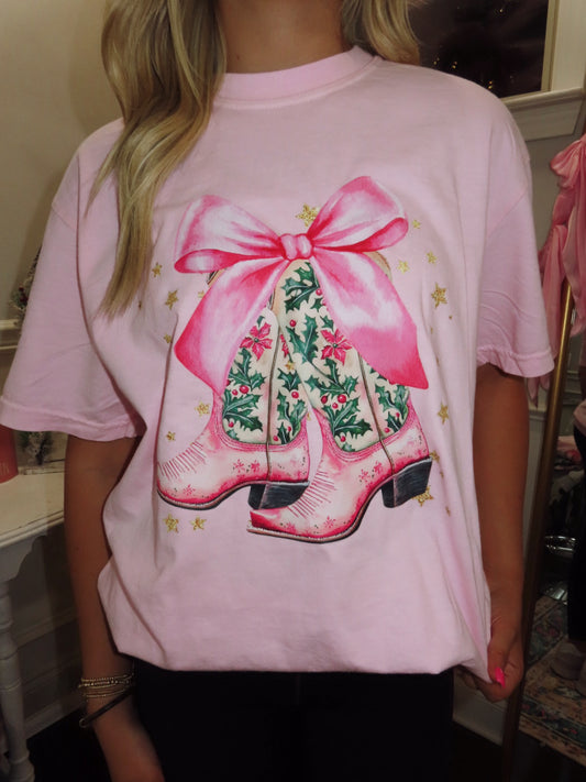 Christmas cowgirl T shirt